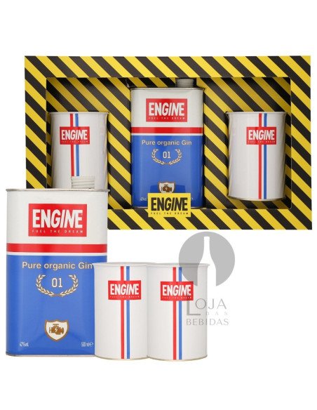 Gin Engine Pure Organic No. 1 Gin+2 Metal Cups 50cl
