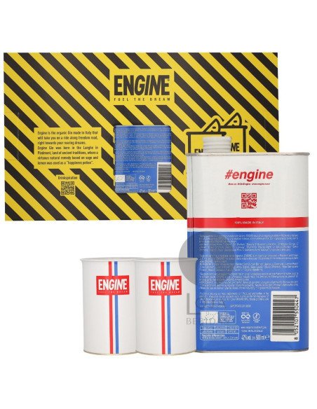 Gin Engine Pure Organic No. 1 Gin+2 Metal Cups 50cl