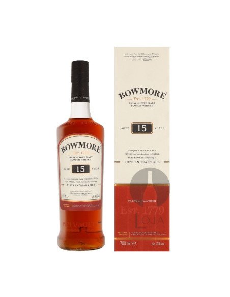 Whisky Bowmore 15 Years Sherry Cask Finish + GB 100cl