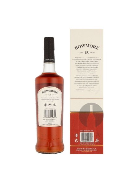 Whisky Bowmore 15 Years Sherry Cask Finish + GB 100cl