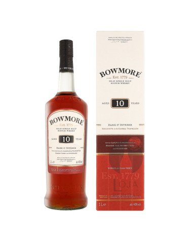 Whisky Bowmore 10 Years Dark & Intense + Caixa 100cl