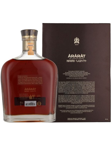Brandy Ararat 20 Years Nairi + caixa 70cl