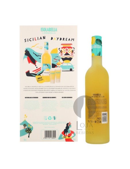 Licor Isolabella Limoncello + 2 copos 70cl