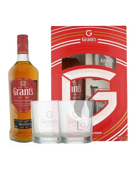 Whisky Grant´s + 2 copos 70cl