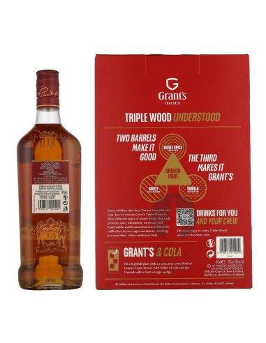 Whisky Grant´s + 2 copos 70cl