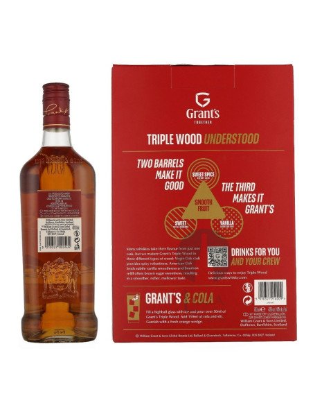 Whisky Grant´s + 2 copos 70cl
