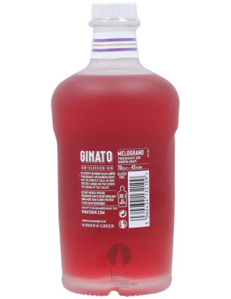 Gin Ginato Melograno Pomegranate & Barbera Grape 70cl