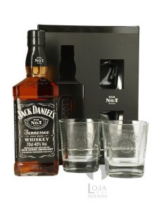 Whisky Jack Daniels + 2 Copos 70cl