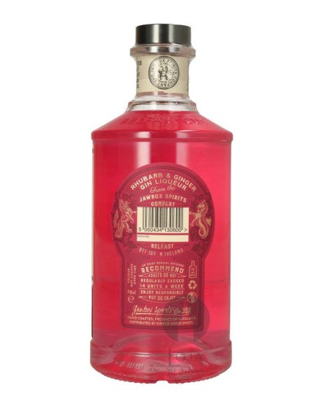Jawbox Gin Liqueur - Rhubarb & Ginger 70cl